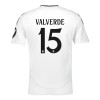 Original Trikotsatz Real Madrid Valverde 15 Heimtrikot 2024-25 Für Kinder